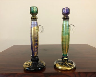 David Garcia Blown Glass Candle Holders