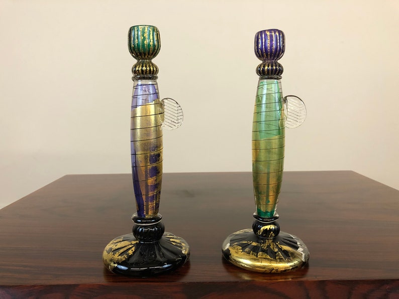 David Garcia Blown Glass Candle Holders image 1