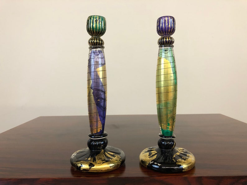 David Garcia Blown Glass Candle Holders image 3