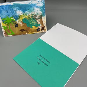 Handmade Card - Turtle & Beach - Design 42