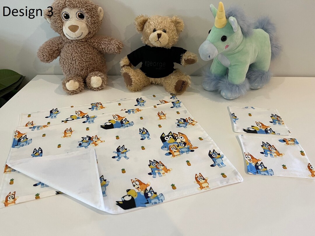 Kids Character Placemats Set of Two Etsy