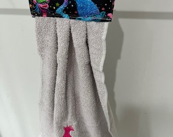 A Trolls Embroidered  Hanging Hand Towel - Design 87 -  Home, Office, Gym, Fathers Day