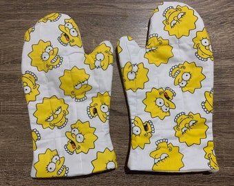 A The Simpsons Oven Gloves, Oven Mitts, Kitchen gloves, Pot Holders, Father's Day