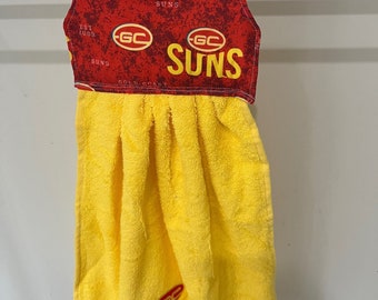 A Hanging Embroidered Footy Hand Towel - Design 45  Fathers Day/Mothers Day/Christmas/Birthday