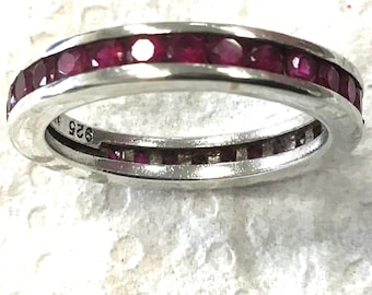 Sterling Ruby eternity band 1 CTW size 8