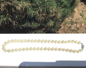 14k cultured Pearl choker 16” 7 mm size VINTAGE