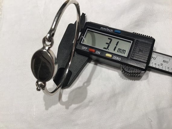 Sterling silver bangle front open can be engraved… - image 5