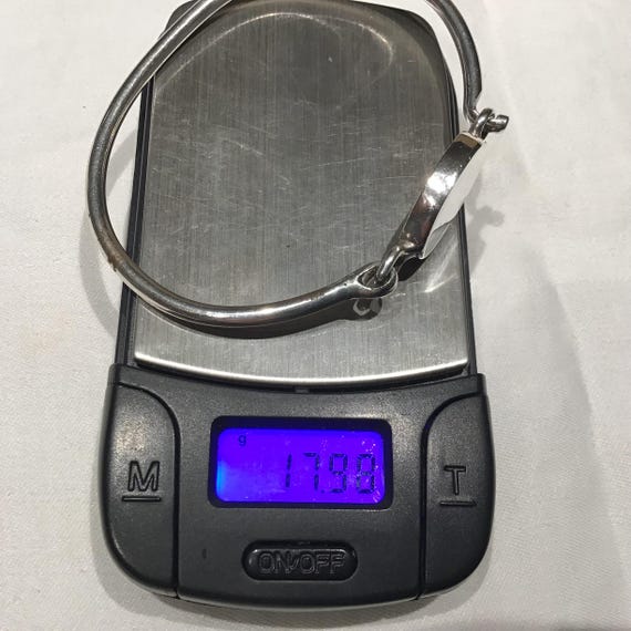 Sterling silver bangle front open can be engraved… - image 4