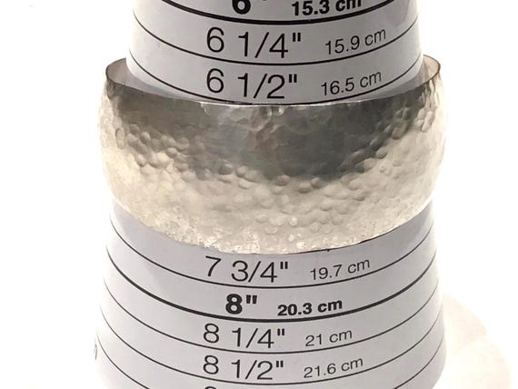 Hammered sterling cuff graduated shape satin fini… - image 4