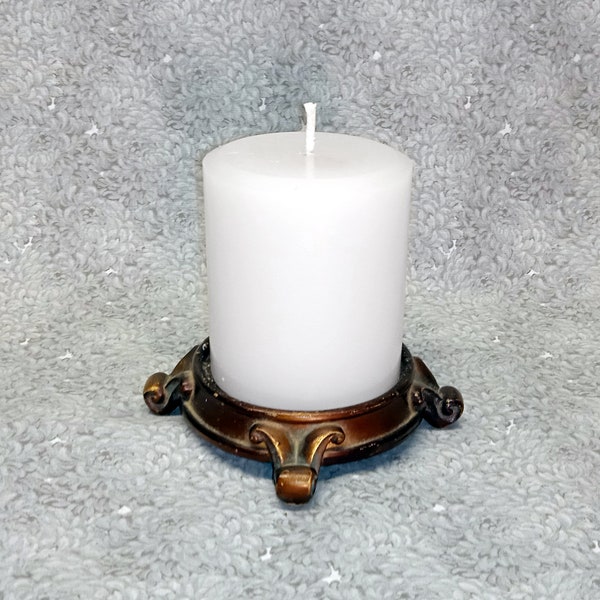 3 x 3.5 White Classic Hand-poured Unscented Pillar Candles Solid Color