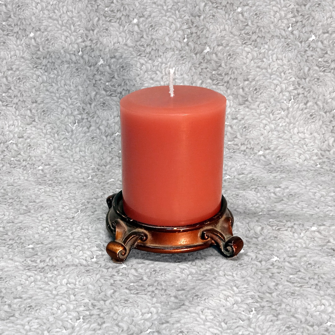 3 X 3.5 Mauve Classic Handpoured Unscented Pillar Candles Etsy