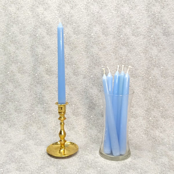Light Blue Taper Candles Etsy