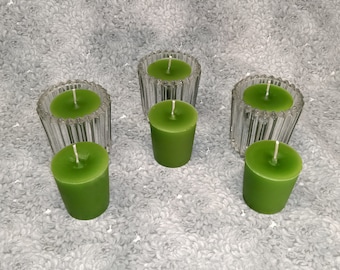 Green Classic Hand-poured Unscented Votive Candles