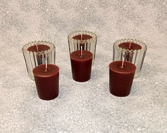 Dark Red Classic Hand-poured Unscented Votive Candles