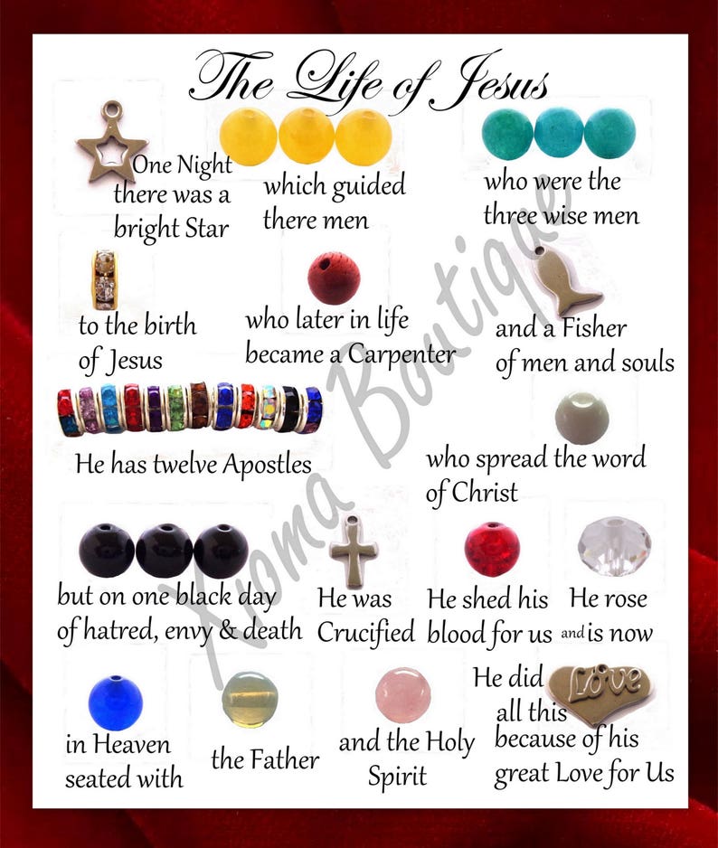 The Life of Jesus Story BRACELET Story of JESUS Bracelet with Etsy