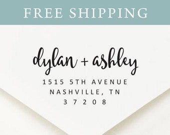 Return Address Stamp, Address Stamp, Self Inking Return Address Stamp, Custom Rubber Stamp, Personalized Self Inking Wedding Stamper (S5511)