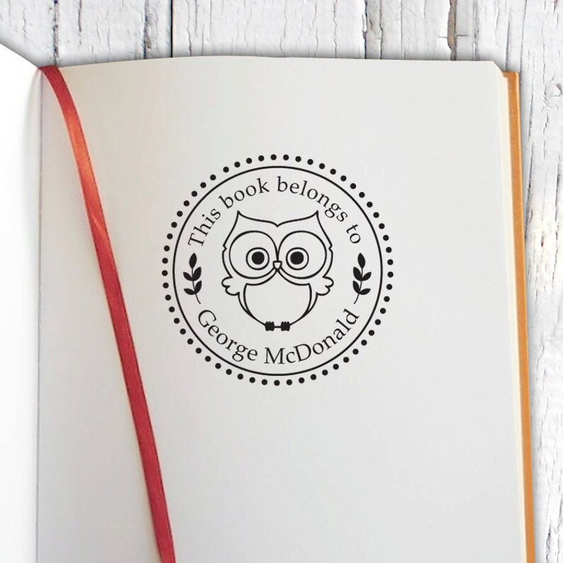 Custom Book Stamp This Book Belongs to Stamp Personalized Etsy