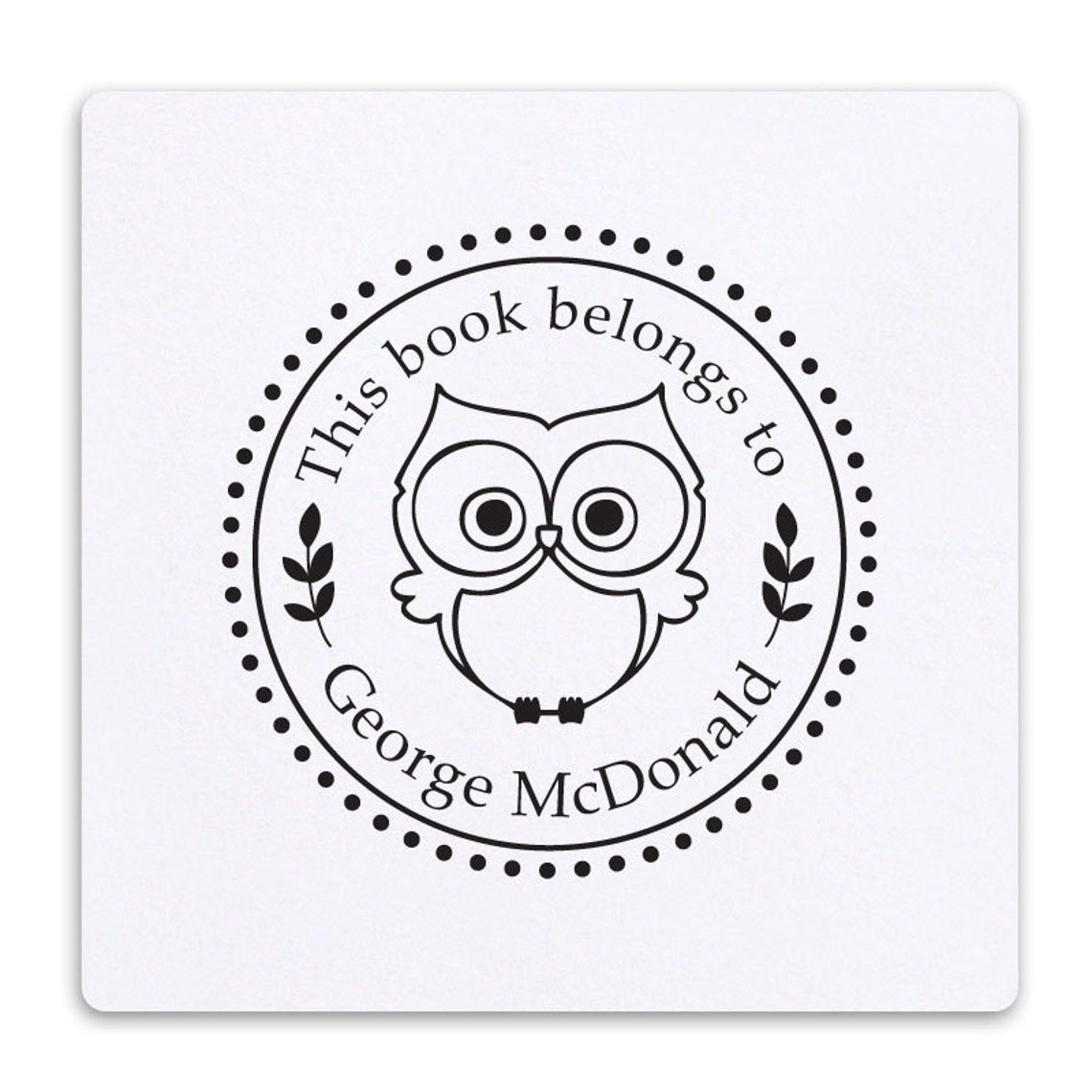 Custom Book Stamp This Book Belongs to Stamp Personalized Etsy