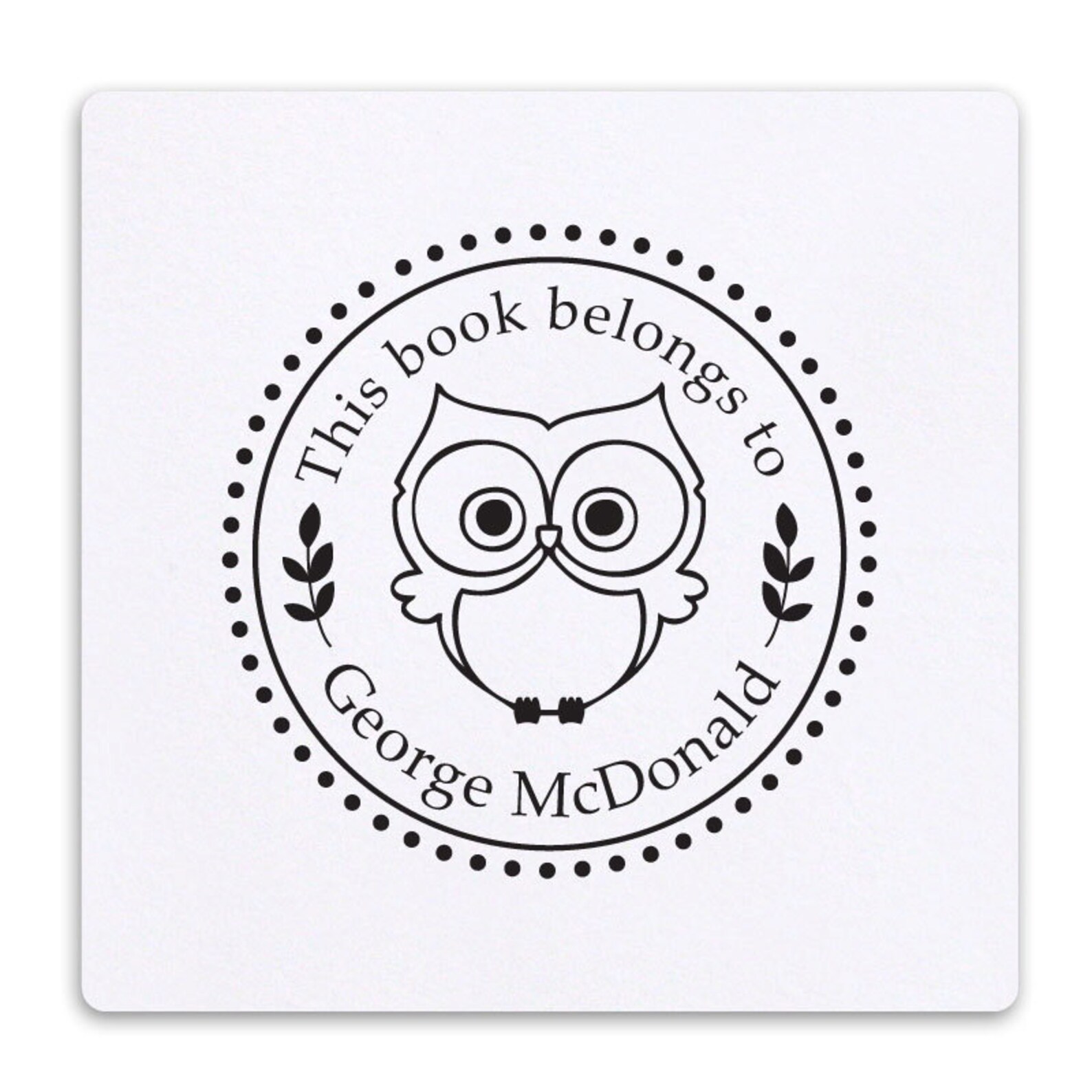 Custom Book Stamp This Book Belongs to Stamp Personalized Etsy