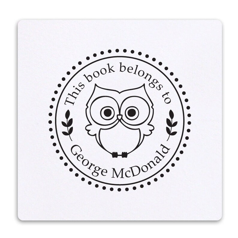Custom Book Stamp This Book Belongs to Stamp Personalized Etsy