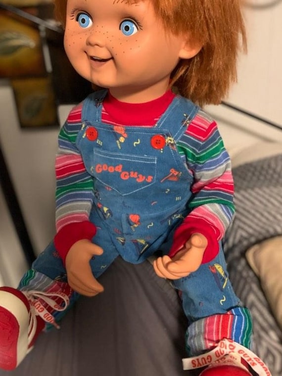 Chucky Costume Mens Blue Dungarees Chucky Costume Mens Blue Dungarees