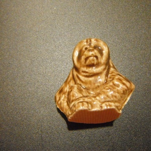 Brown Orangutan Red Rose Tea English Wade Animal Character, Porcelain Animal Miniature Figure