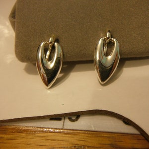 Small Door Knocker Silver Tone Clip-on Earrings