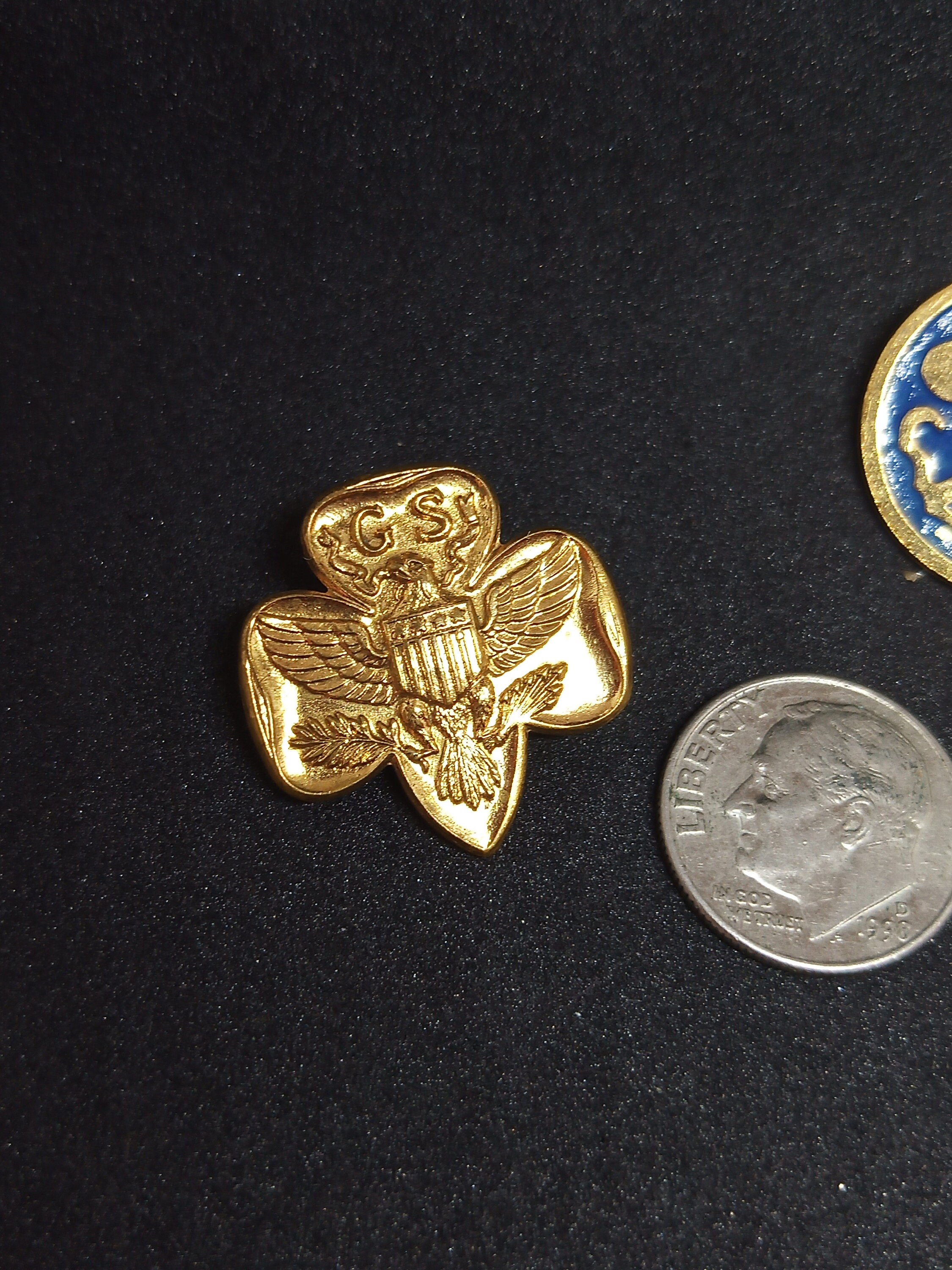 86 Off Sale Old Girl Scout Sash Pins Gold Tone Girl Scout Etsy