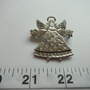 Designer &quot;(C) TC&quot; signiert-Tanya Creations Liebe Hoffnung Schutzengel Brosche, Silber Ton Schutzengel Brosche.+