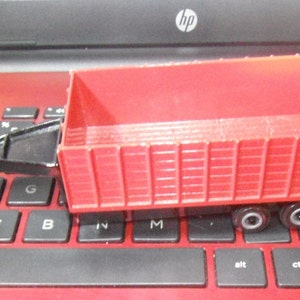 Vintage ERTL Red (Imitation)Hydraulic Trailer Wagon with Movable Tailgate, Diecast Metal ~ 1980&#39;s-1990&#39;s Era!