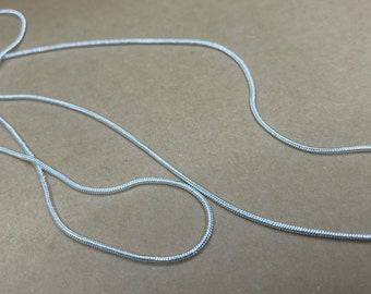 Silver sterling chain, snack link