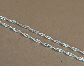 Silver sterling chain, revolving link