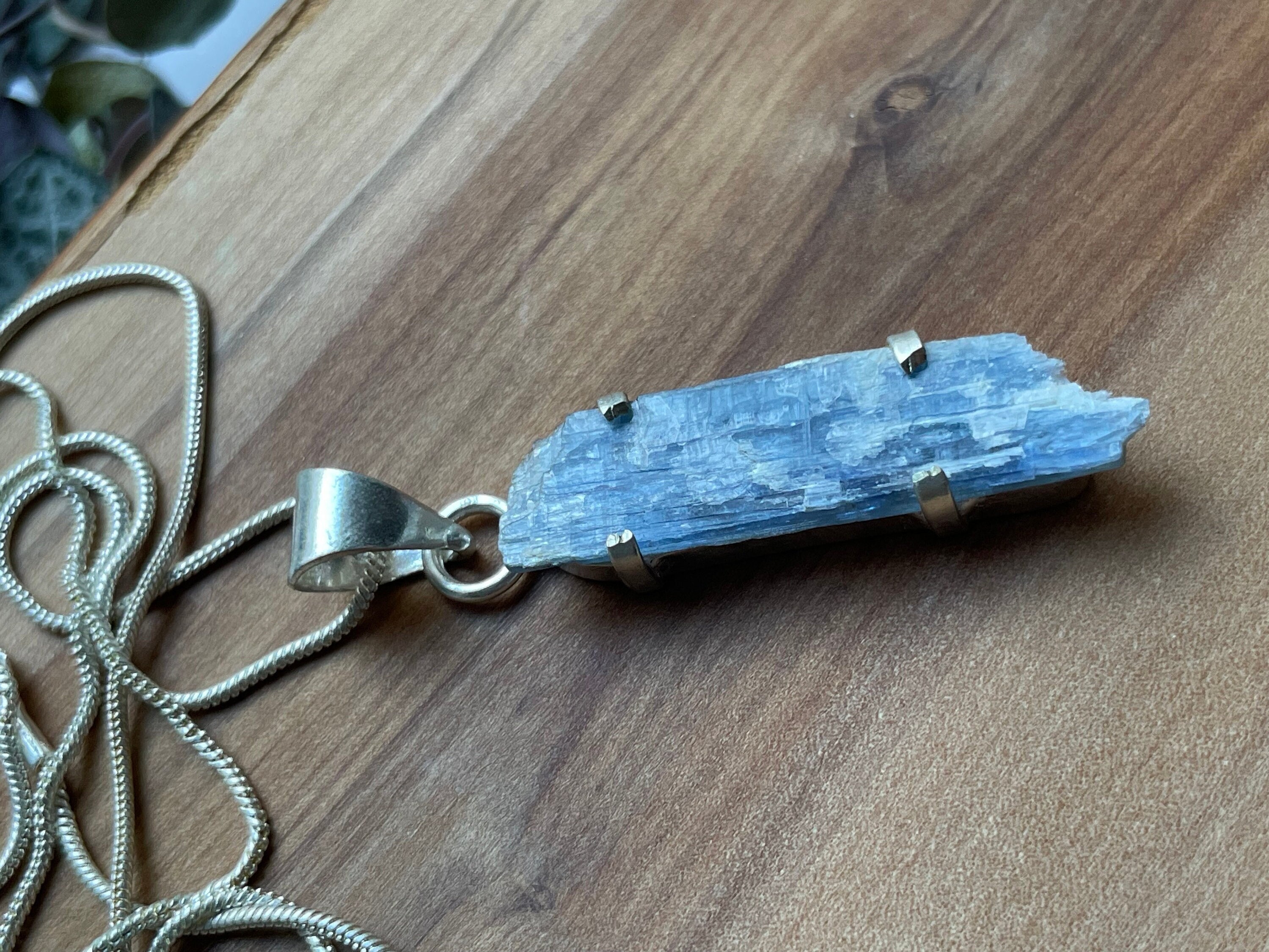 Buy Gold Plated Blue Kyanite Necklace Online in India - Etsy