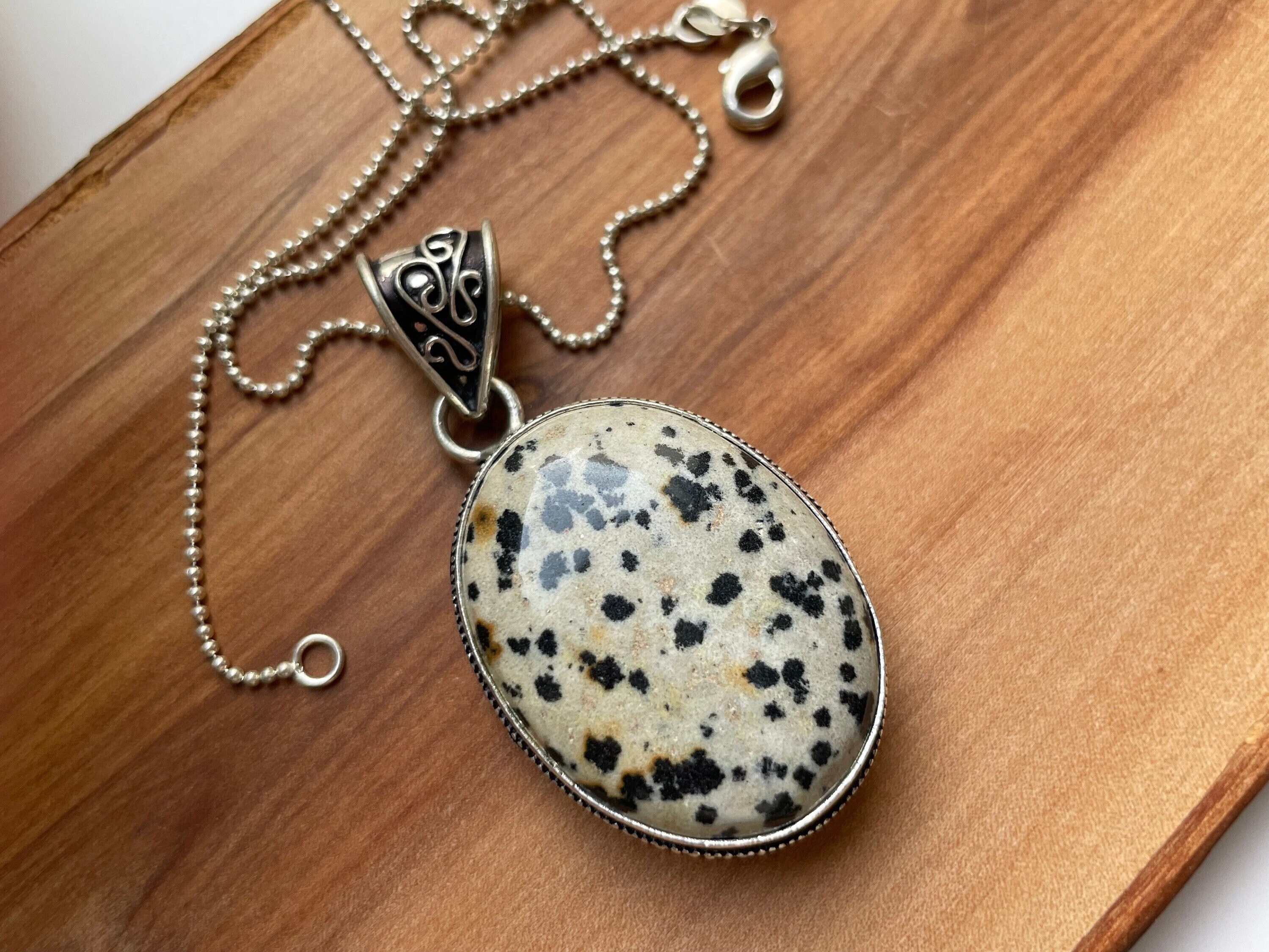 Dalmatian jasper pendant sale