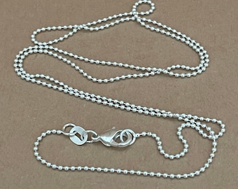 Silver sterling chain, ball link