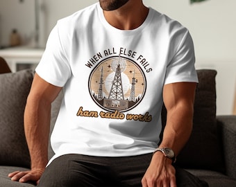 Vintage Ham Radio Graphic Tee, Funny Amateur Radio Apparel, Ham Radio Gifts, Radio Operator Shirt, Short Sleeve and Long Unisex T-Shirt