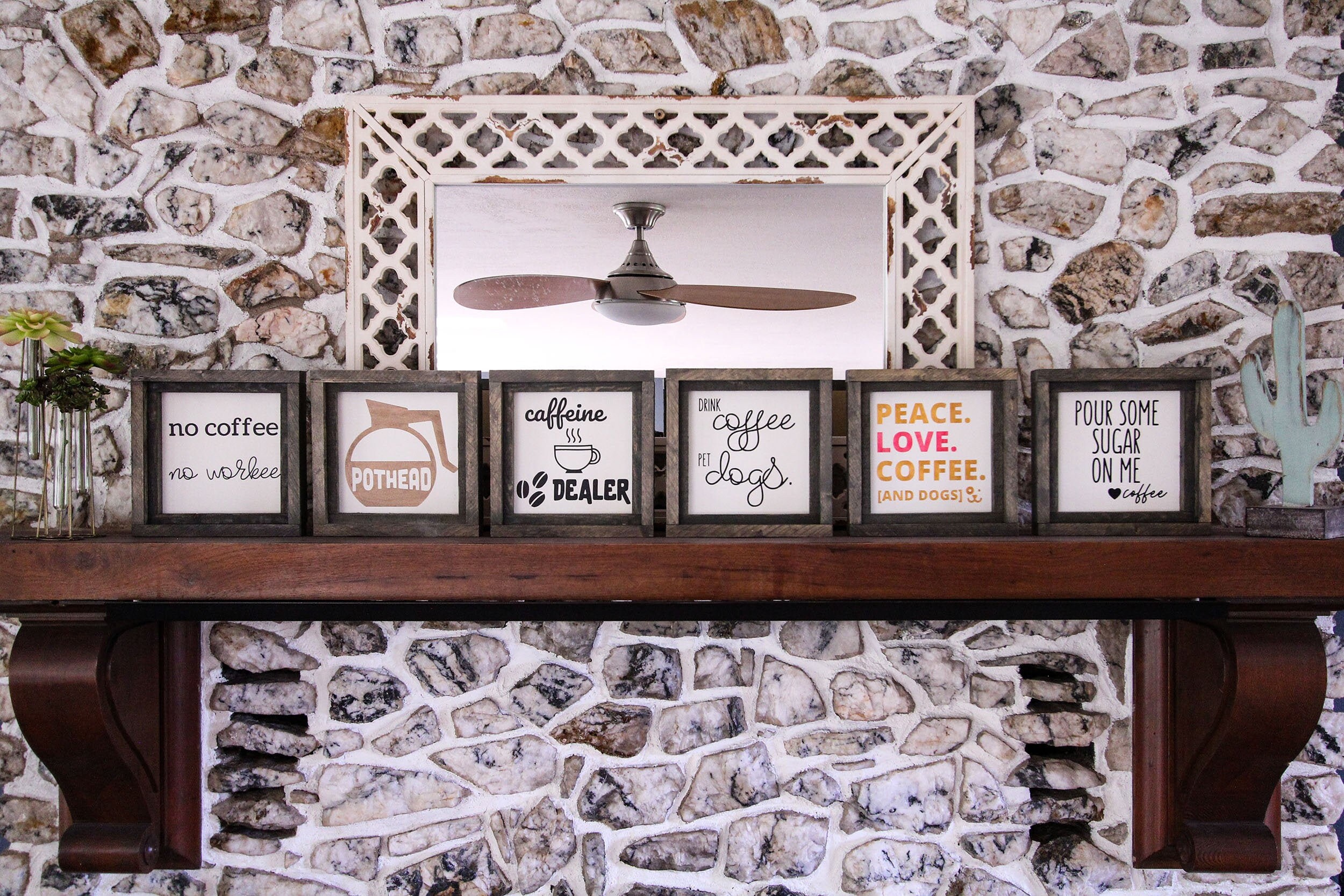 Coffee Bar Sign Downloads Set of 6 // Farmhouse Coffee Sign Prints ...