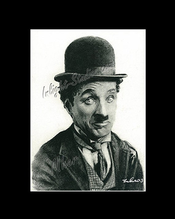 Charlie Chaplin Comedian Filmmaker Drawing From Artist Image