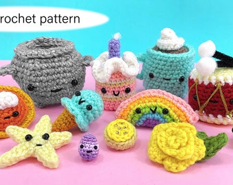 12 mini wzór amigurumi Pdf wzór szydełkowy cyfrowy do pobrania
