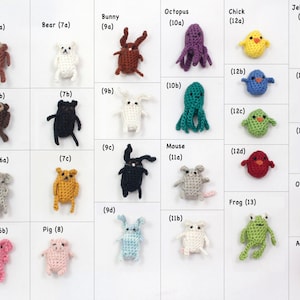 Create Your Own Miniature Crochet Amigurumi Critter Earring Jewelry Accessory Set Amigurumi Earrings Cute Earring Sets Amigurumi Critter