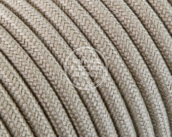 Sand Raw Yarn - Cloth Covered Wire - Vintage Lamp Cord - Antique Fan Cord - Fabric Cable