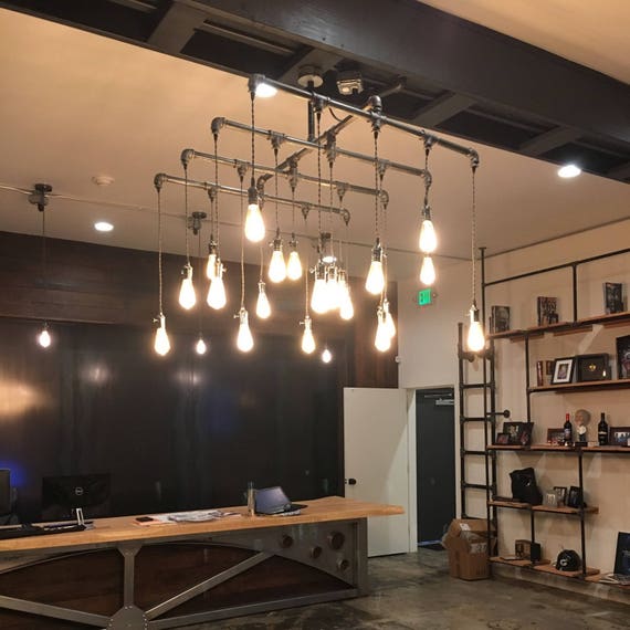 Steel pipe 2024 light fixture