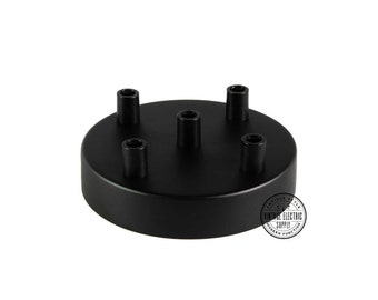 5 Hole Deluxe Ceiling Canopy - Black