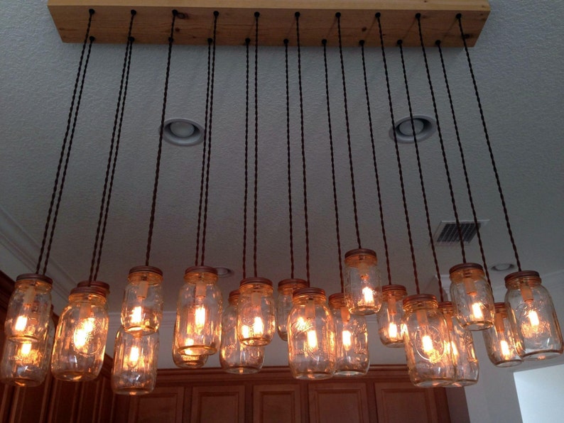 Mason Jar Pendants Rustic Cedar Vintage Lighting Rustic Wood Chandelier Candelabra Socket 16 Light DIY Mason Jar Chandelier E12