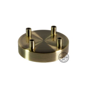 4 Hole Deluxe Ceiling Canopy - Antique Brass