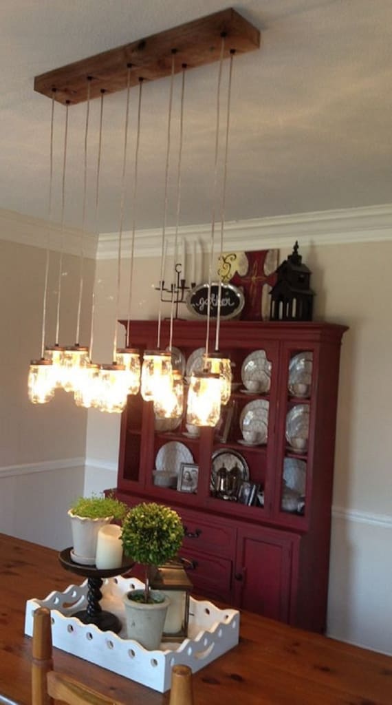 8 Light Diy Mason Jar Chandelier Rustic Cedar Wood 8 Light Diy Mason Jar Chandelier Rustic, Mason Jar Chandelier Dining Room Table