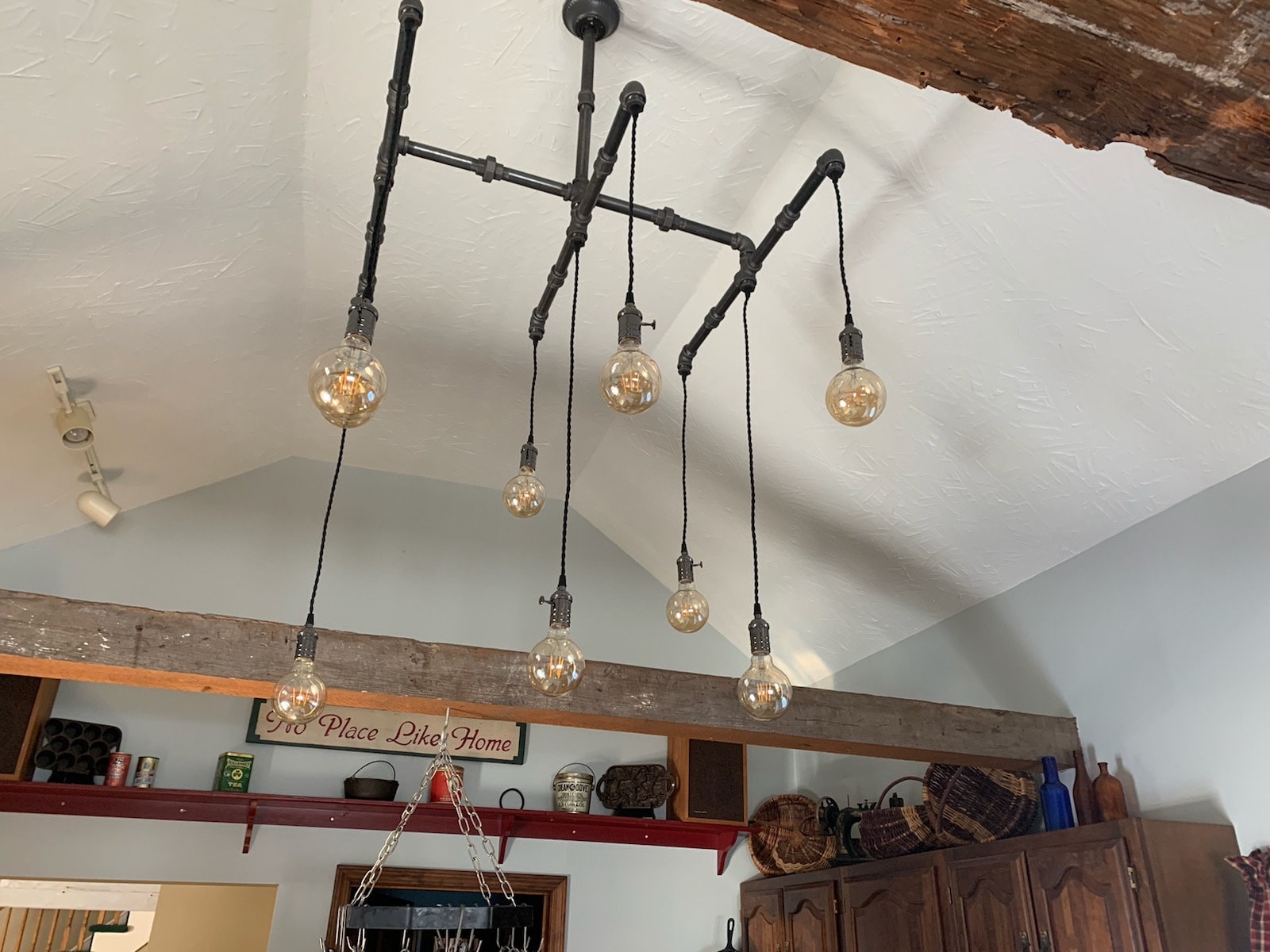 9 Light Square Industrial Steel Pipe Chandelier - Etsy, image size:1600x1200