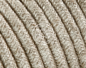 Canvas Linen Cloth Covered Wire - Vintage Lamp Cord - Antique Fan Cord - Fabric Cable