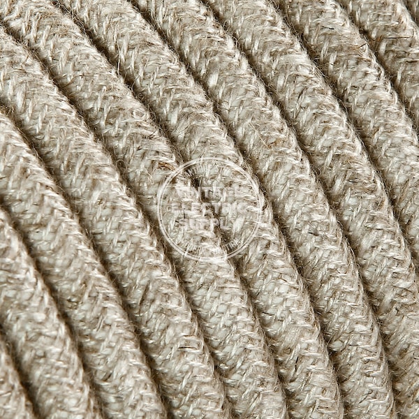 Canvas Linen Cloth Covered Wire - Vintage Lamp Cord - Antique Fan Cord - Fabric Cable