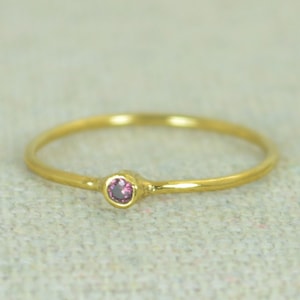 Tiny Alexandrite Ring, Alexandrite Stacking Ring, Gold Filled Alexandrite Ring, Alexandrite Mothers Ring, June Birthstone, Gold Filled Ring image 1